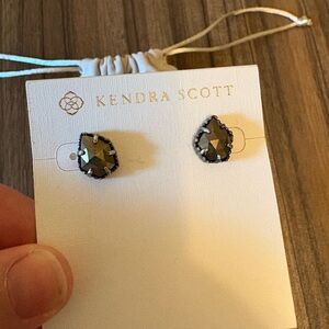 Kendra Scott Black Teardrop Stud Earrings